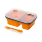 Набір туристичного посуду Tramp 2 отсека силиконовый 900ml с ловилкой orange (TRC-090-orange) - зменшене зображення 2