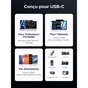 Дата кабель USB-C to USB-C 2.0m 240W 10Gbps braided black Ugreen (95619) - уменьшенное изображение 7