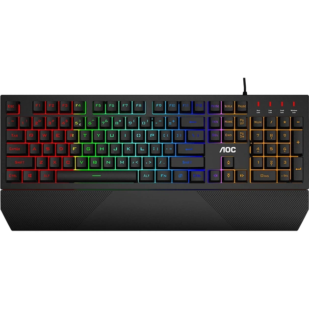 Клавіатура AOC GK200 Rainbow LED USB Black (GK200D32R) - зображення 1