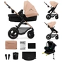 Коляска Kinderkraft 3 в 1 Moov 2 Air Sand Beige (KSMOOV02BEG0000) (5902533925773) - зменшене зображення 1