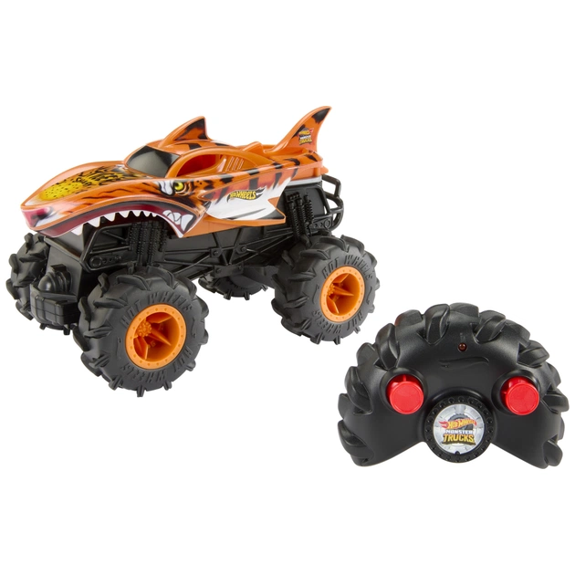 Радіокерована іграшка Hot Wheels Автомодель Monster Trucks Тигроакула 1:24 (HNV03) - picture 1