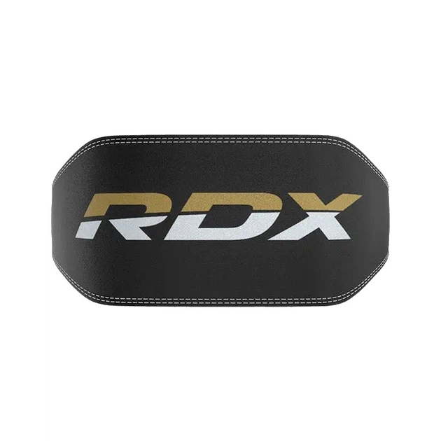 Атлетичний пояс RDX 6 шкіряний Black Gold M (WBS-6RB-M) - picture 4