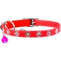 Нашийник для тварин WAUDOG GLAMOUR "Квіточка" з резинкою і стразами для кішок (червоний) (32553) - зменшене зображення 2