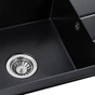 Мийка кухонна GRANADO NAVIA black shine з сифоном (775*495mm.) (gr3801) - зменшене зображення 5