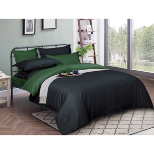 Постільна білизна MirSon Satin Stripe 30-0021+ 30-0017Serikan 160х220 Сімейний (2200005267127) зображення 1