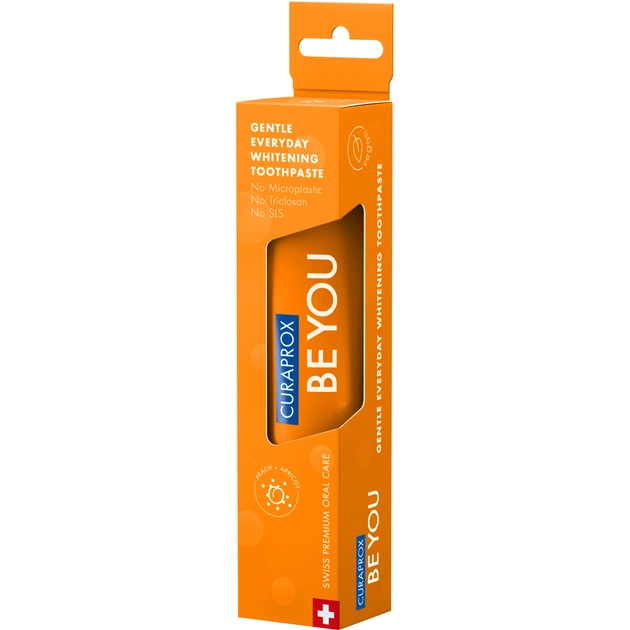 Зубна паста Curaprox Be You Вибілювальна Зі смаком персика й абрикоса з ментоловими кульками 60 мл (7612412429503) - picture 2