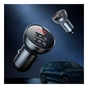 Зарядний пристрій Baseus Digital Display Dual USB 4.8A Car Charger 24W+Three Primary Colors 3-in-1 Cable 1.2m (TZCCBX-0G) - зменшене зображення 6