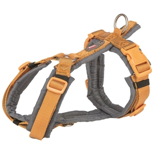 Шлея для собак Trixie Premium трекінгова S 36–44 см 15 мм оранжево-сіра (4053032678835) зображення 1