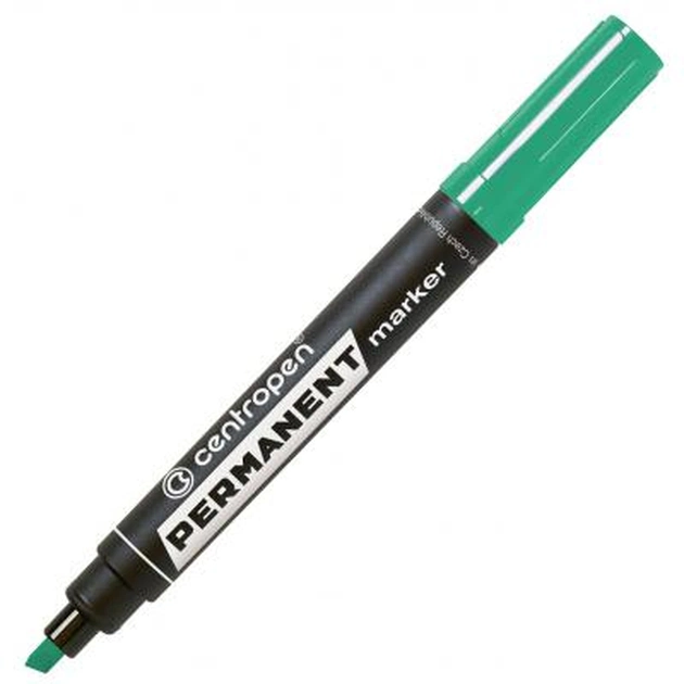 Маркер Centropen Permanent 8576 1-4,6 мм, chisel tip, green (8576/04) - изображение 1