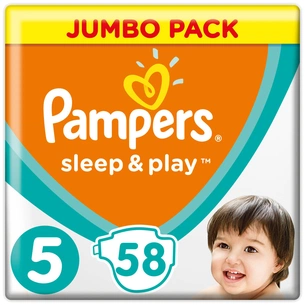 Підгузки Pampers Sleep & Play Junior Розмір 5 (11-16 кг), 58 шт (4015400203582) зображення 1