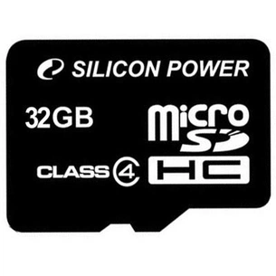 Карта пам'яті Silicon Power 32Gb microSDHC class 4 (SP032GBSTH004V10) зображення 1