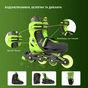 Роликові ковзани Neon Inline Green розмір 30-33 (NT07G4) - зменшене зображення 5