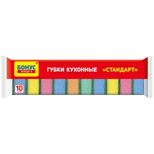 Губки кухонні Бонус 10 шт. (4820048485319) зображення 1