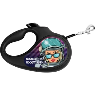 Повідець для собак WAUDOG R-leash "Ракетобудування" XS до 12 кг 3 м чорний (8123-0124-01) зображення 1