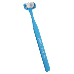 Зубна щітка Paro Swiss Superbrush тристороння блакитна (7610458007242-blue) зображення 1