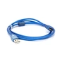 Дата кабель USB 2.0 AM/AF 1.5m ferrite transparent blue Voltronic (YT-AM/AF-1.5TBL) - зменшене зображення 2