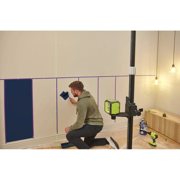 Лазерний нівелір Ryobi RBCLLG2 до 15м±0.5мм, перехресний зелений, 2хАА 0.4кг (5133005497) - picture 2