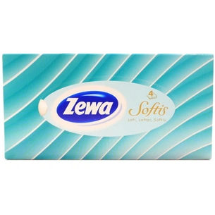 Салфетки косметические Zewa Softis Box 4-слойные 80 шт. (7322540441574) изображение 1