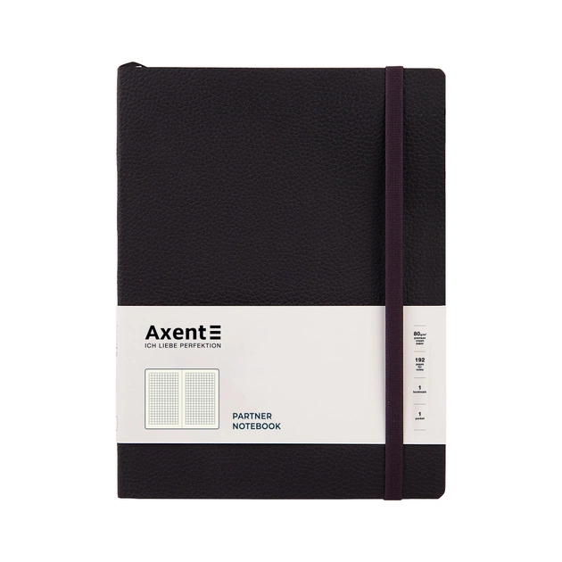Книга записная Axent Partner Soft L 190х250 мм в гибкой обложке 96 листов в клетк (8615-01-A) - изображение 1