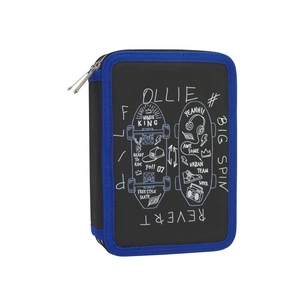 Пенал Cool For School 2 відділення з відворотами Чорний (CF87272) зображення 1