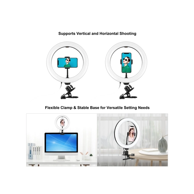 Набір блогера Puluz Ring USB LED lamp PKT3126B 10.2" + зажим (PKT3126B) - picture 5