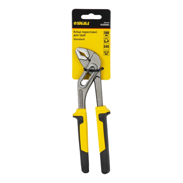 Ключ Sigma переставний для труб Standard 200мм (4102691) - picture 3