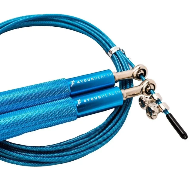 Скакалка 4yourhealth швидкісна Jump Rope Premium металева на підшипниках Блакитна (SALE_4YH_0200_Blue) - picture 2