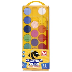 Акварельні фарби Школярик 18 кольорів (83210900-UA) зображення 1