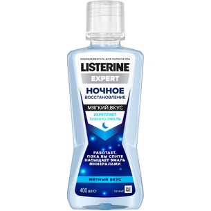 Ополіскувач для порожнини рота Listerine Expert Нічне відновлення 400 мл (3574661401188) зображення 1