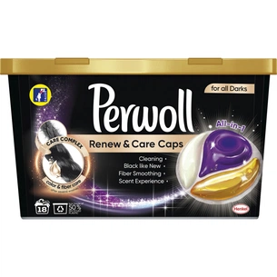 Капсули для прання Perwoll All-in-1 для темних і чорних речей 18 шт. (9000101513851) зображення 1