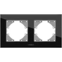 Рамка Videx BINERA чорне скло 2 пости (VF-BNFRG2H-B) - зменшене зображення 2