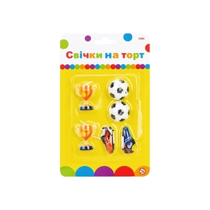 Свічка Maxi Футбол 6 шт на торт (MX624032) зображення 1