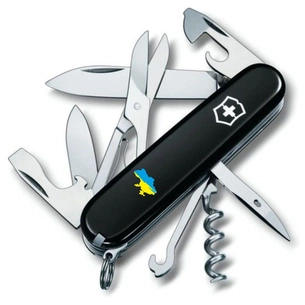 Ніж Victorinox Climber Ukraine Black "Карта України Жовто-Блакитна" (1.3703.3_T1166u) зображення 1