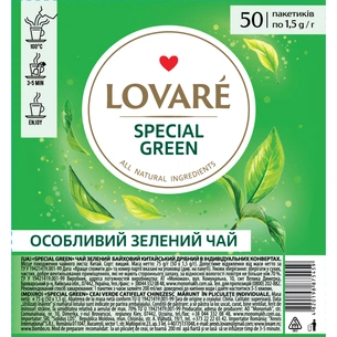 Чай Lovare "Special green" 50х1.5 г (lv.75459) зображення 1