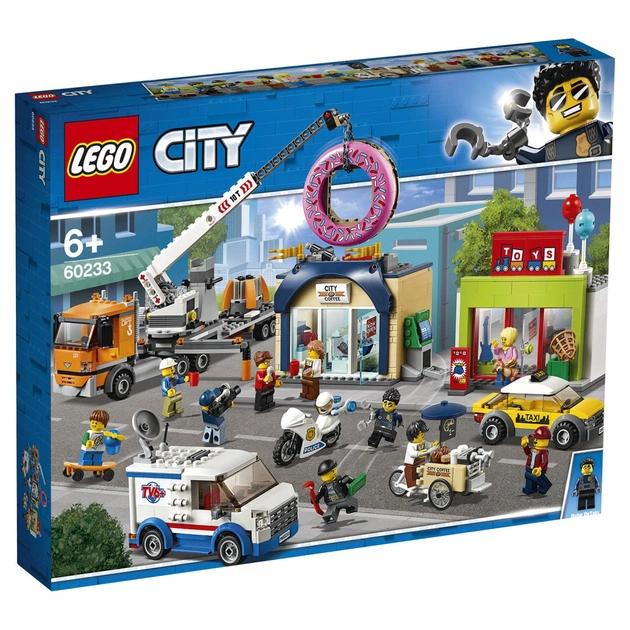 Конструктор LEGO City Відкриття магазину з продажу пончиків 790 деталей (60233) - зображення 1