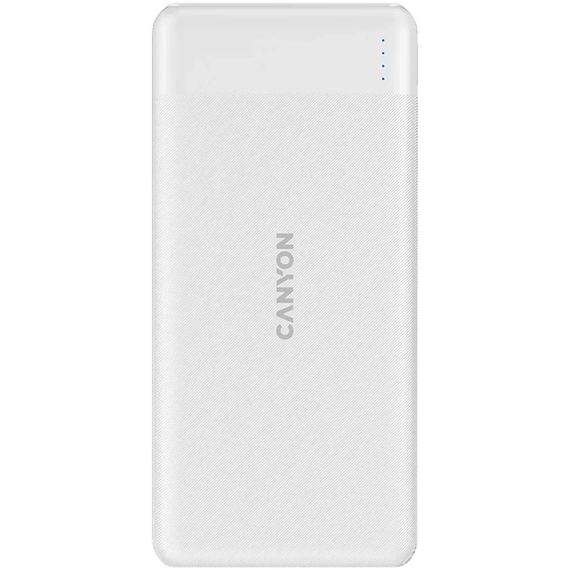 Батарея універсальна Canyon PB-109 10000 mAh PD/18W QC/3.0/20W White (CNE-CPB1009W) - зображення 1