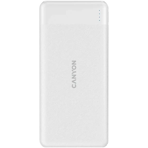 Батарея універсальна Canyon PB-109 10000 mAh PD/18W QC/3.0/20W White (CNE-CPB1009W) зображення 1