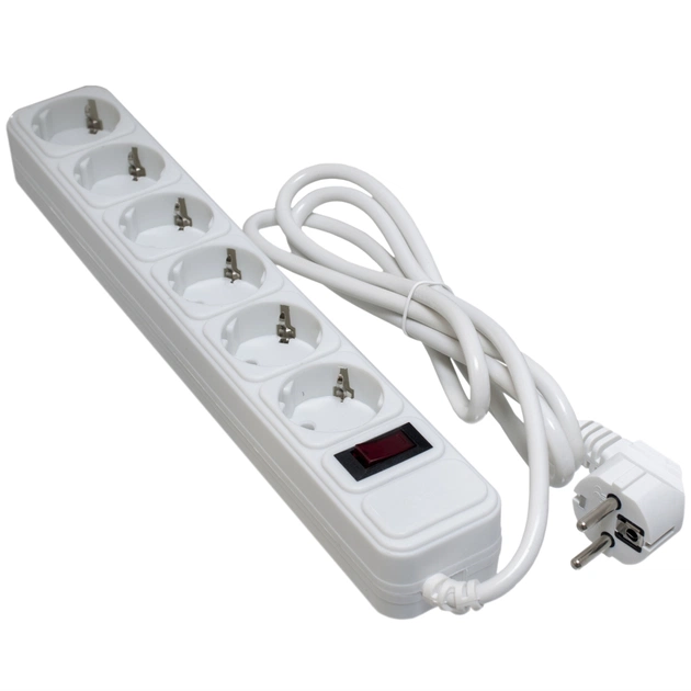 Мережевий фільтр живлення Patron 5m (SP-1065W), 6 розеток White (EXT-PN-SP-1065W) - зображення 1