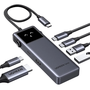 Концентратор Ugreen USB-C to HDMI + 2xUSB 3.2 + 2xUSB-C 3.2 + PD CM888 gray (35998) зображення 1