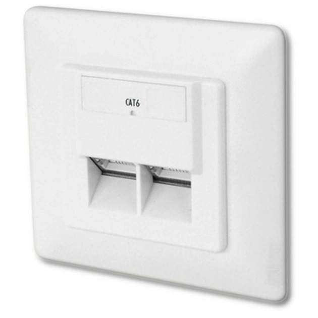 Комп'ютерна розетка Digitus 2xRJ45 FTP, для прихованої проводки (DN-9005-N) - picture 1