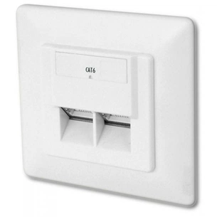 Комп'ютерна розетка Digitus 2xRJ45 FTP, для прихованої проводки (DN-9005-N) зображення 1