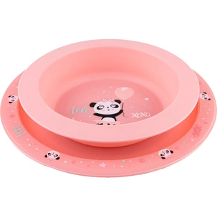 Набор детской посуды Canpol babies Exotic Animals Розовый 2шт. (56/523_pin) изображение 1