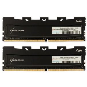 Модуль пам'яті для комп'ютера DDR4 16GB (2x8GB) 3200 MHz Kudos Black eXceleram (EKBLACK4163216AD) зображення 1