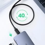 Дата кабель USB-C to USB-C 0.8m USB 4.0 THUNDERBOLTUS501 8K40Gbps Black Ugreen (30389) - уменьшенное изображение 4
