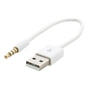 Дата кабель USB 2.0 AM to 3.5mm M 0.15m for iPod Shuffle Charge&Sync White Extradigital (KBA1651) - зменшене зображення 2