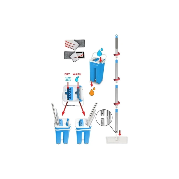 Комплект для прибирання Esperanza EHS004 Швабра + відро з розділеним баком (5901299964033) - picture 7