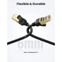 Патч-корд 1м, F/FTP cat 7 RJ-45 black Ugreen (U_11268) - зменшене зображення 2