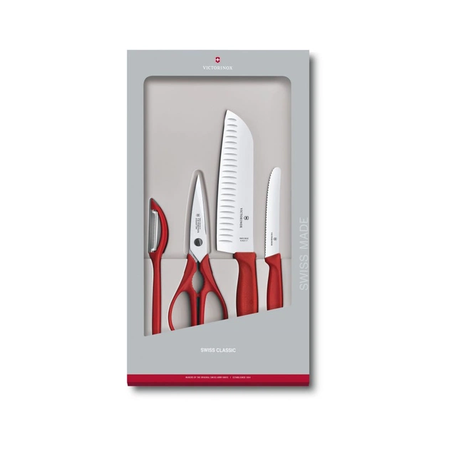 Набор ножей Victorinox SwissClassic Kitchen Set 4 шт Red (6.7131.4G) - изображение 1