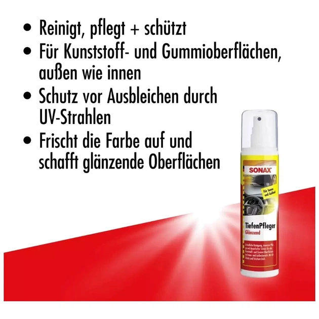 Автомобільний очисник Sonax пластика та гуми глянцевий TiefenPfleger Glanzend (380041) - picture 3