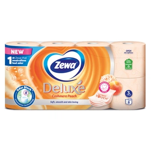 Туалетний папір Zewa Deluxe Персик 3 шари 8 рулонів (9011111035721/7322541171791) зображення 1